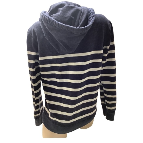 American Eagle Striped Hooded Jacket Preowned - Picture 2 of 7